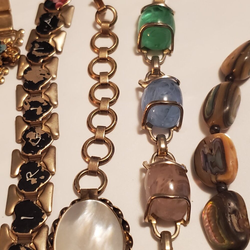 10  Bracelets, items # A-1268-1277,. wt. 256 grams. - Picture 11 of 12